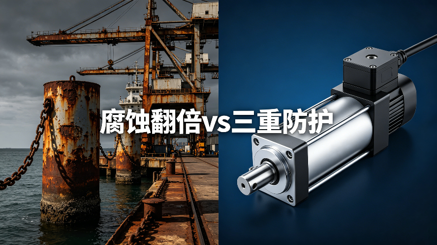 海洋工况腐蚀翻倍！迈茨电缸三重防护，直面盐雾高低温考验