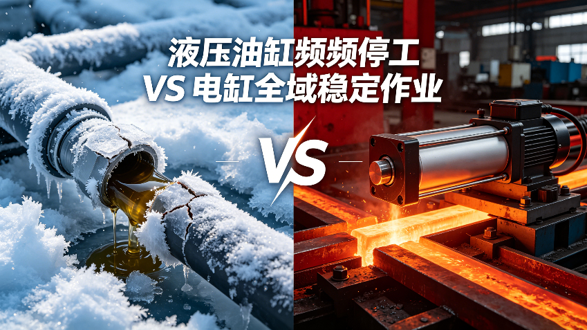 极端高低温工况频频停工？液压油缸短板暴露，电缸却能实现全域稳定作业