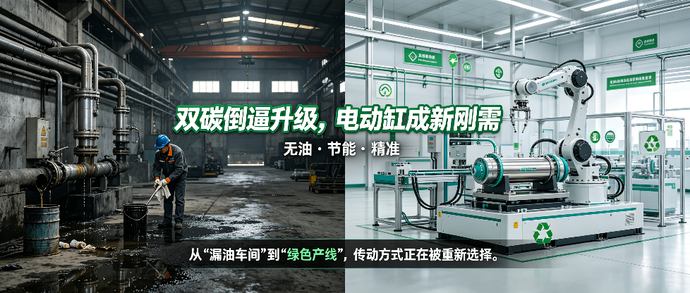 双碳时代电动缸成为新刚需！你的产线还在用液压缸硬扛？