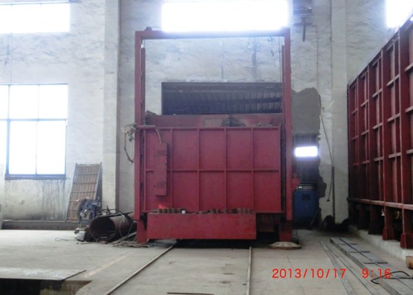 3#固溶熱處理爐、爐膛尺寸2.4米×1.5米×8米、額定溫度1200℃