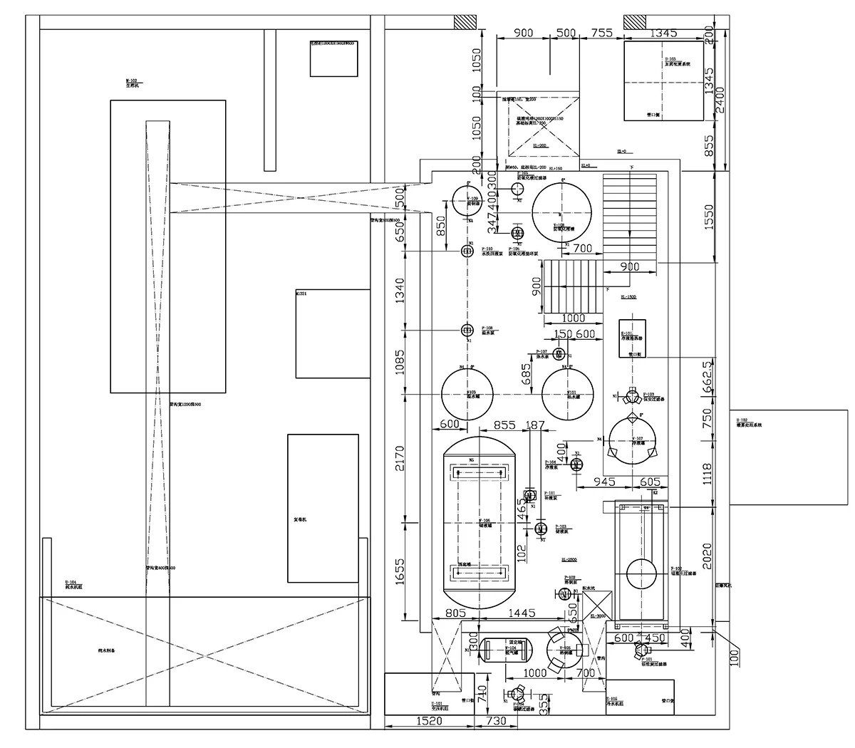 The electrolytic copper foil test line