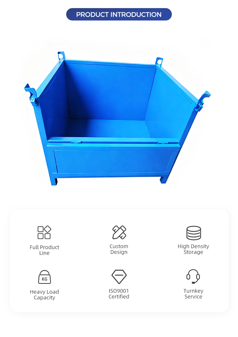 Sturdy Steel Pallet Box for Organized Warehouse Storage | TB