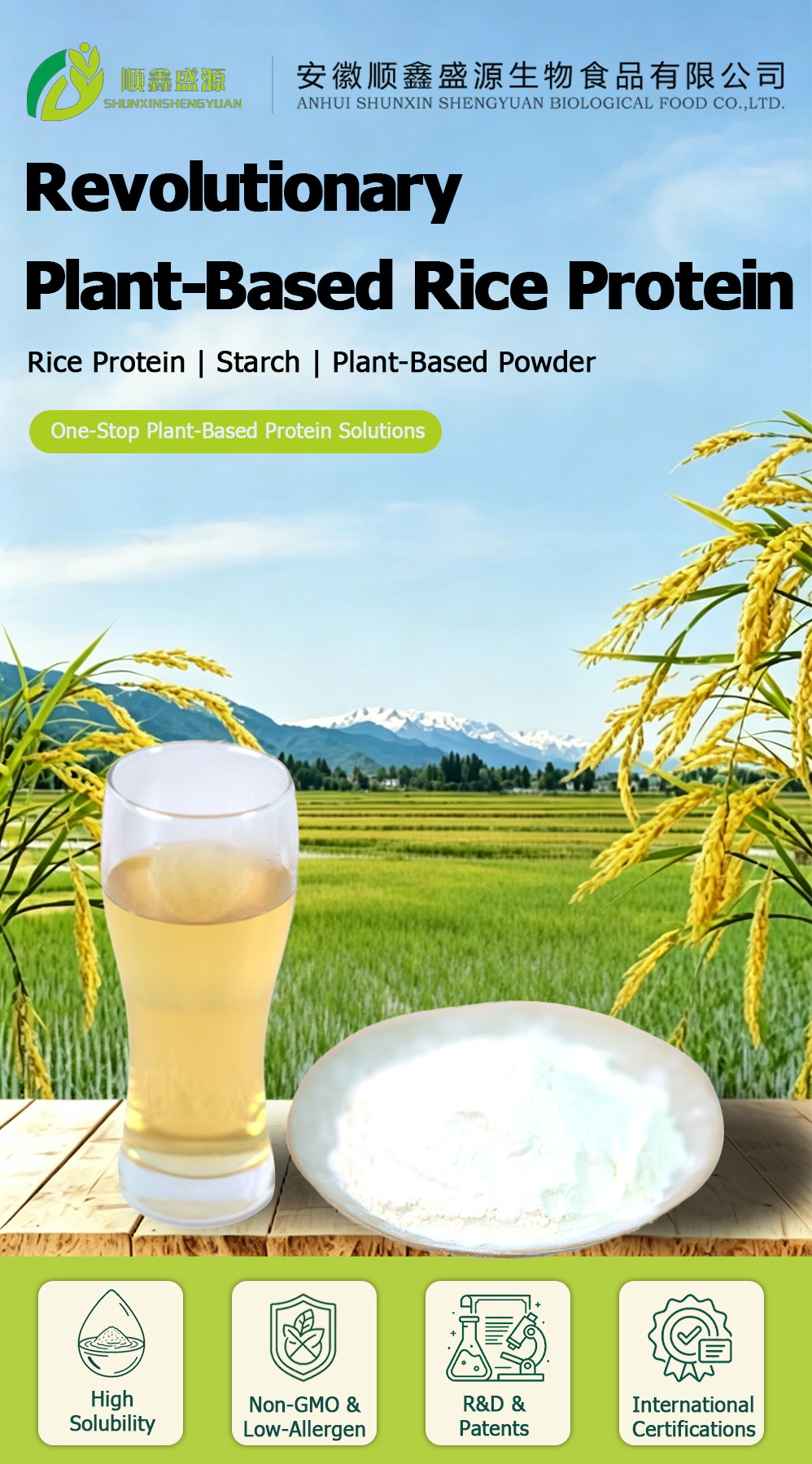 Rice Protein Peptides | Food Grade Small Molecule Peptide | SHUNXIN SHENGYUAN
