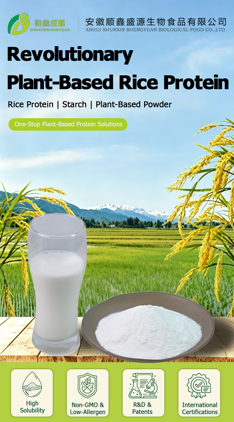 Rice Milk Powder | Food Grade Grain Powder | SHUNXIN SHENGYUAN