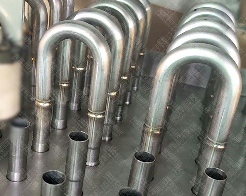 换热器U型管焊装置 U型管焊机应用于浙江省换热器行业项目