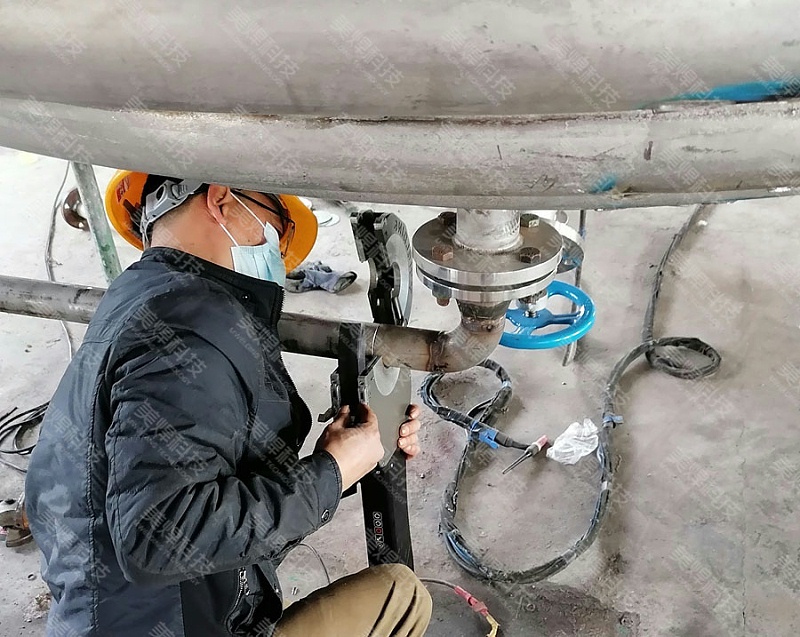 封闭式管路自动焊接设备 管管焊机应用于广东佛山压力容器行业项目