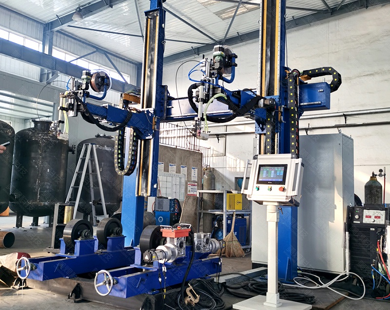 2138cc太阳集团官网入口MWDZ系列边梁式纵环一体式焊机应用于吉林能源化工行业项目