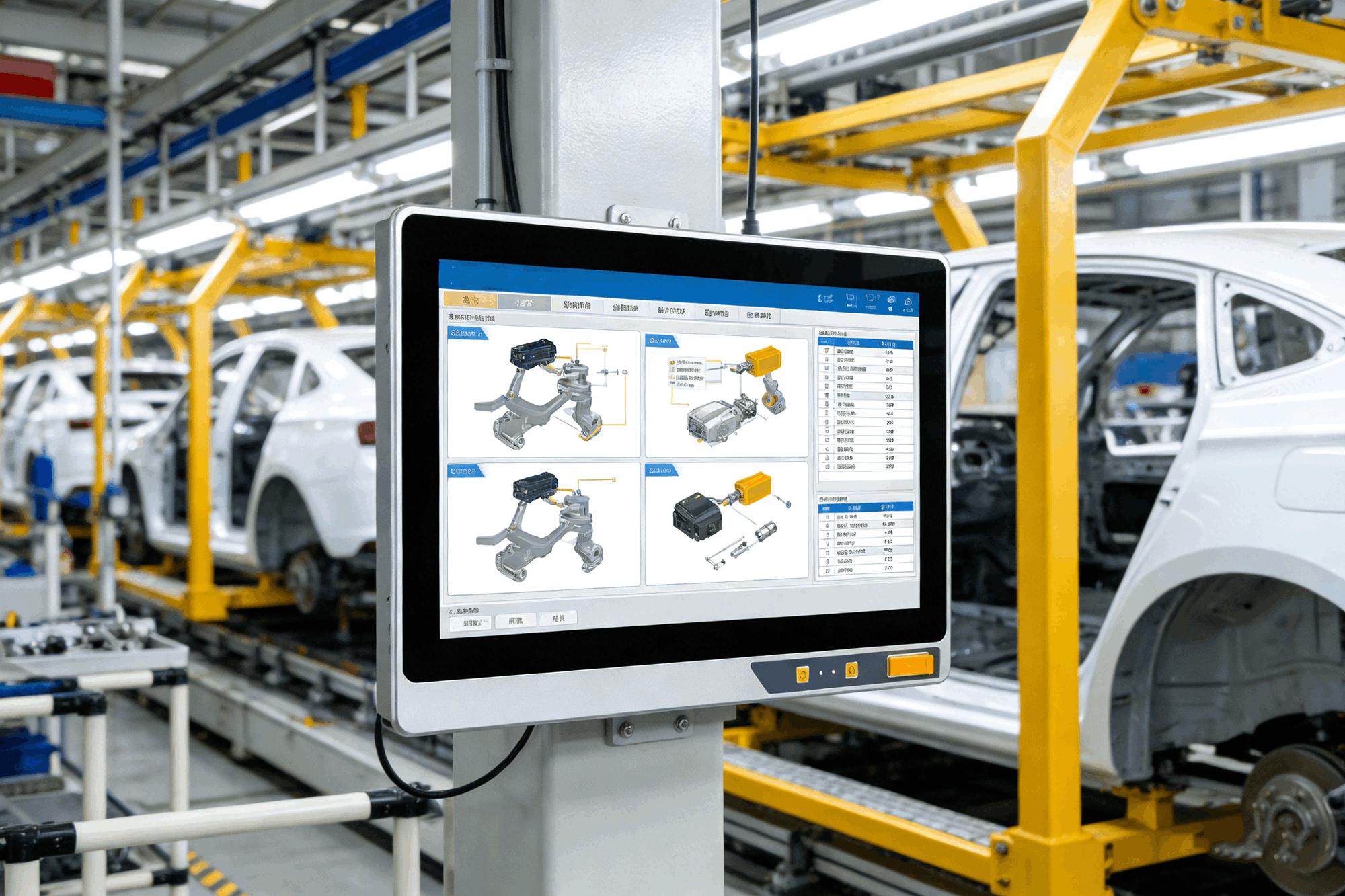 汽車總裝智能化！廣東工控一體機(jī)廠家賦能筑牢質(zhì)量管控防線