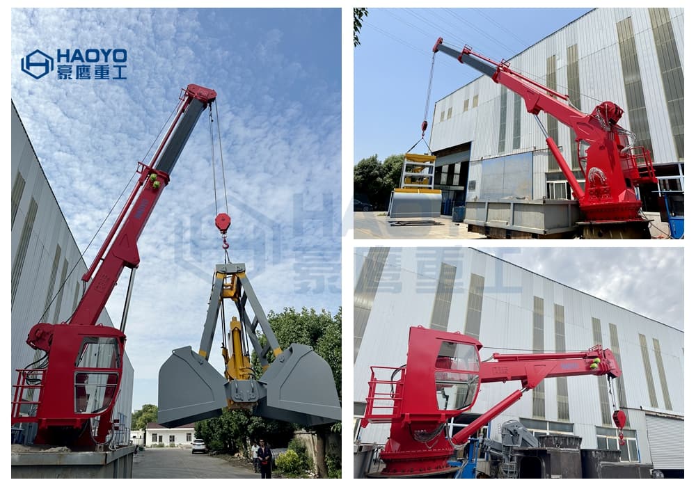 8T 18M telescopic boom marine crane