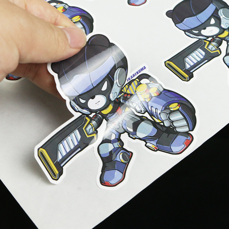 廠家印刷動漫不干膠 手繪卡通貼紙 PVC銅板紙卡通不干膠定制