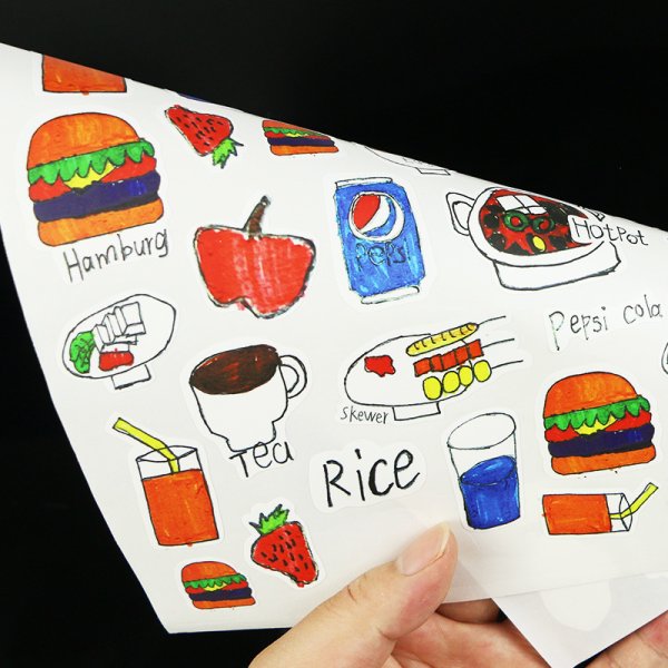 廠家印刷動漫不干膠 手繪卡通貼紙 PVC銅板紙卡通不干膠定制