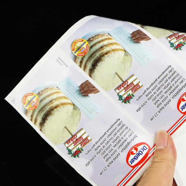 定制銅版紙不干膠 食品包裝不干膠貼紙pvc蔬菜水果彩色塑料封口貼