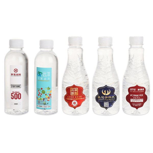 彩色卷筒瓶貼不干膠印刷水logo標簽 銅版紙反面印字礦泉水標簽貼