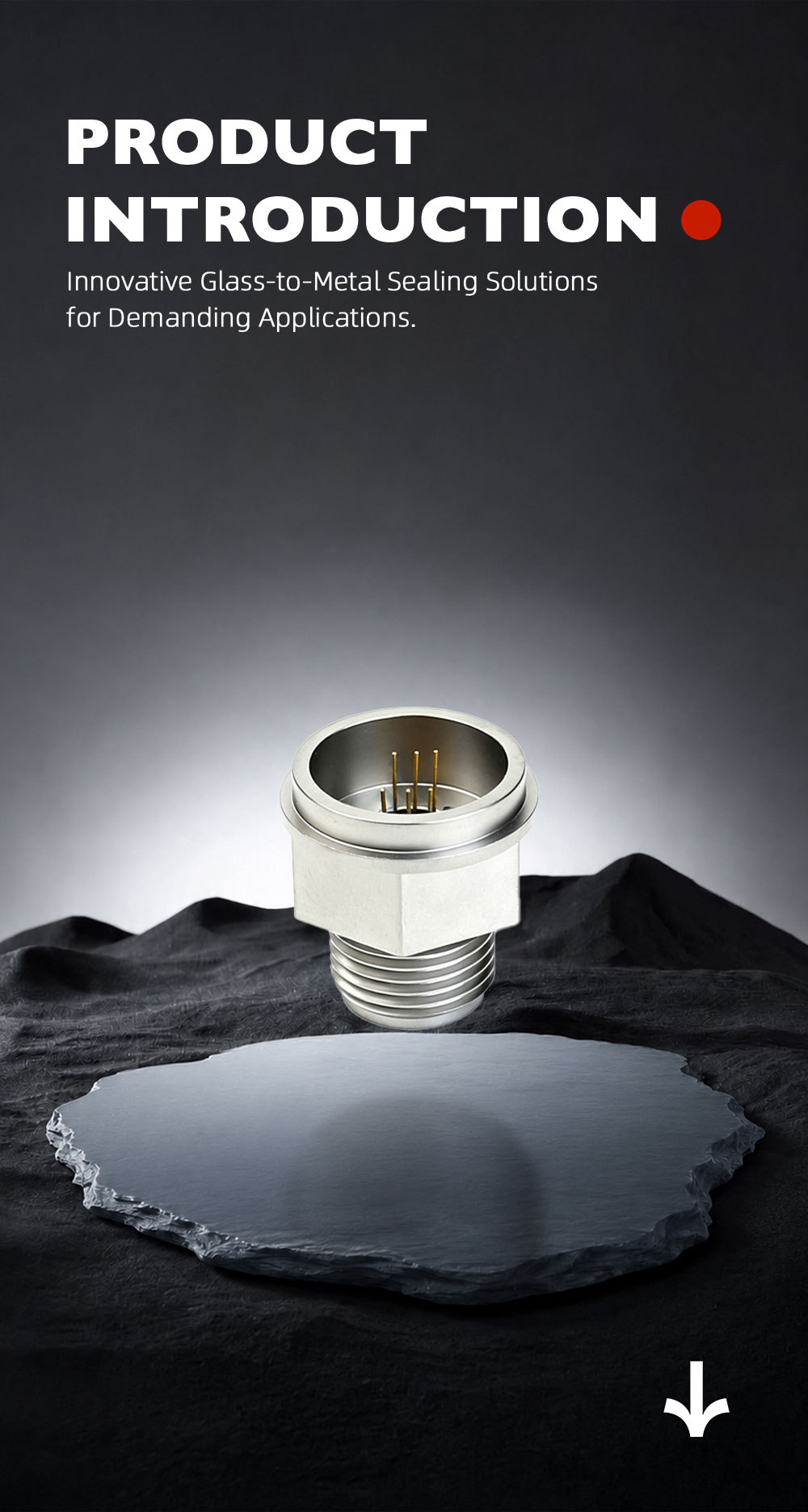 External‑Thread Hexagonal‑Housing Recessed‑Cavity Sintered Hermetic Connector Base
