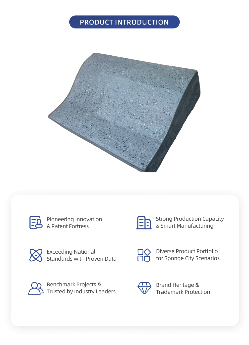 Versatile Chamfered Stone-like Curb Stone 350×500 - Robust
