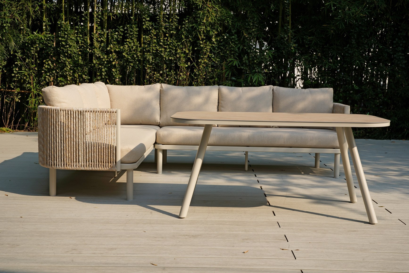 corner sofa set with low coffee table
