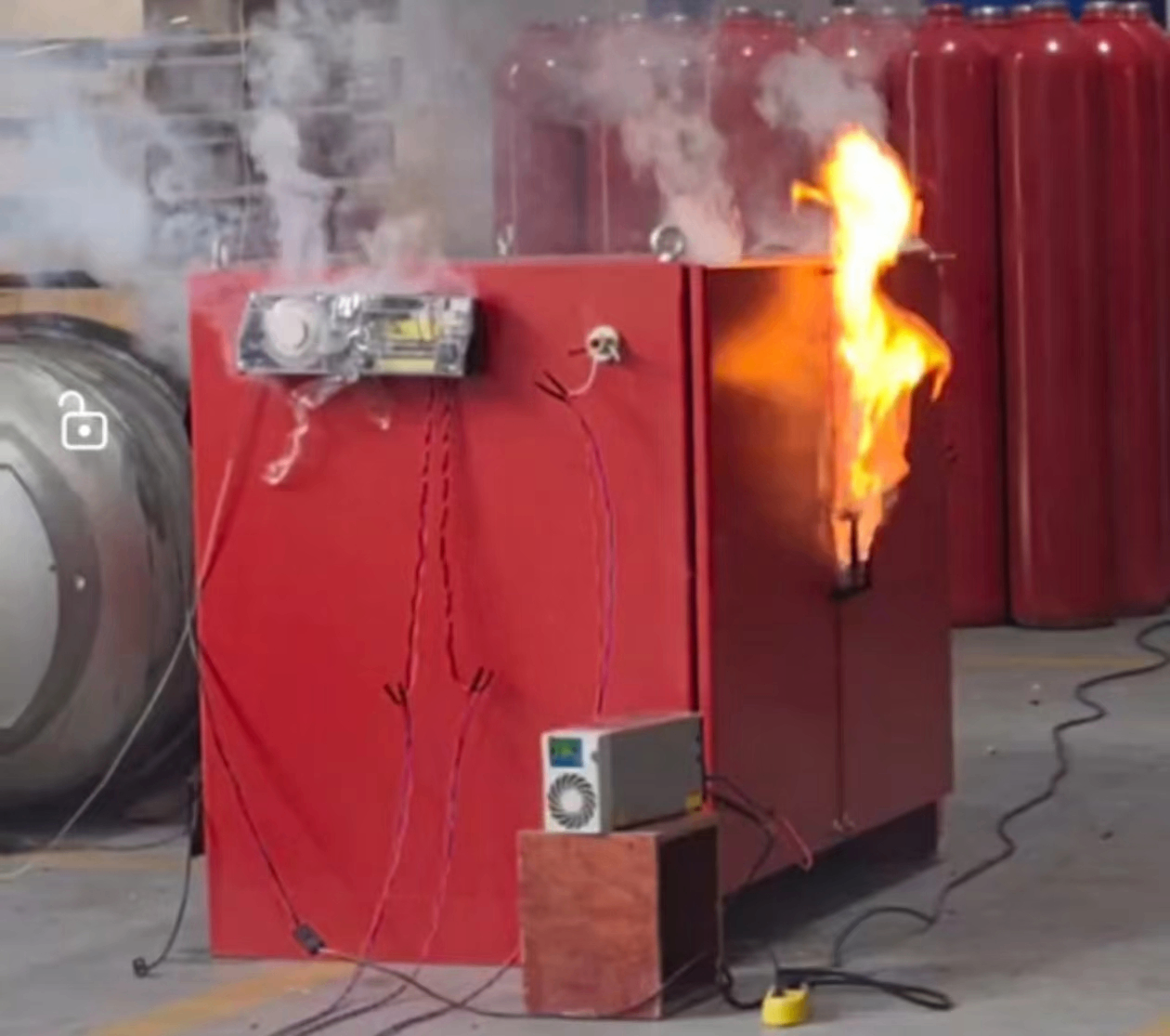 新能源電池測試恒溫箱消防安全解決方案