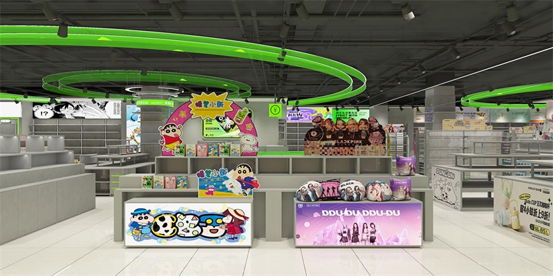 潮玩店货架+店铺设计_广州大唐展示道具有限公司