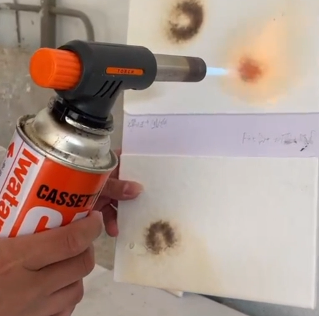 實(shí)測(cè)紐沃德氣凝膠抗火實(shí)驗(yàn)