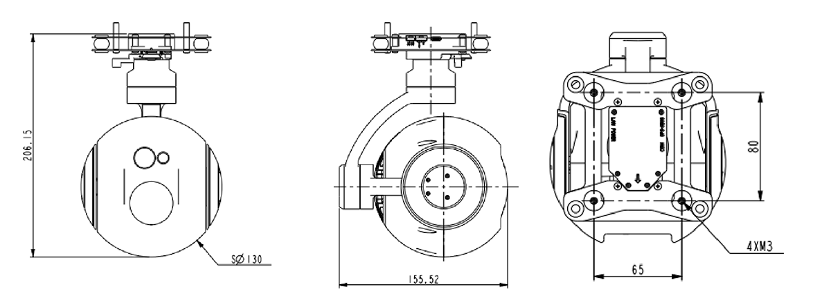 Dimension UT130DB UT130DC