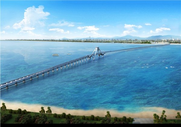 ?？跂|海岸如意島項目跨海大橋景觀方案