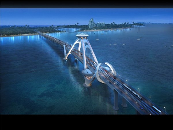 海口東海岸如意島項目跨海大橋景觀方案