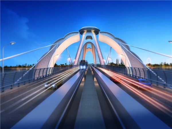 ?？跂|海岸如意島項目跨海大橋景觀方案