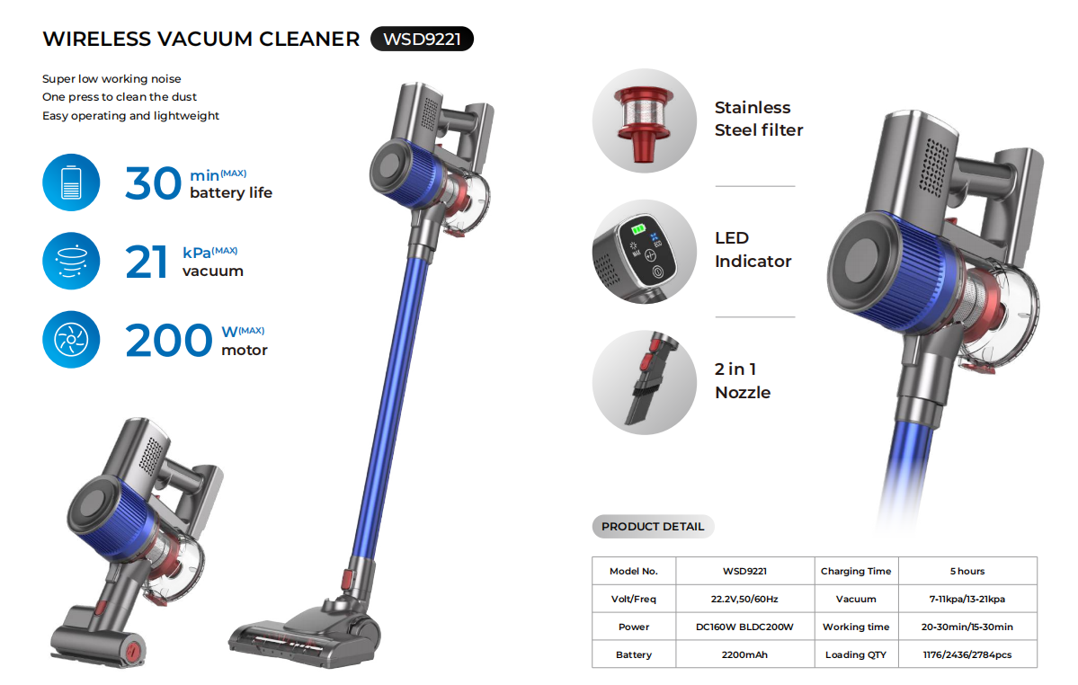 efficient cleaning wireless vacuum cleaner