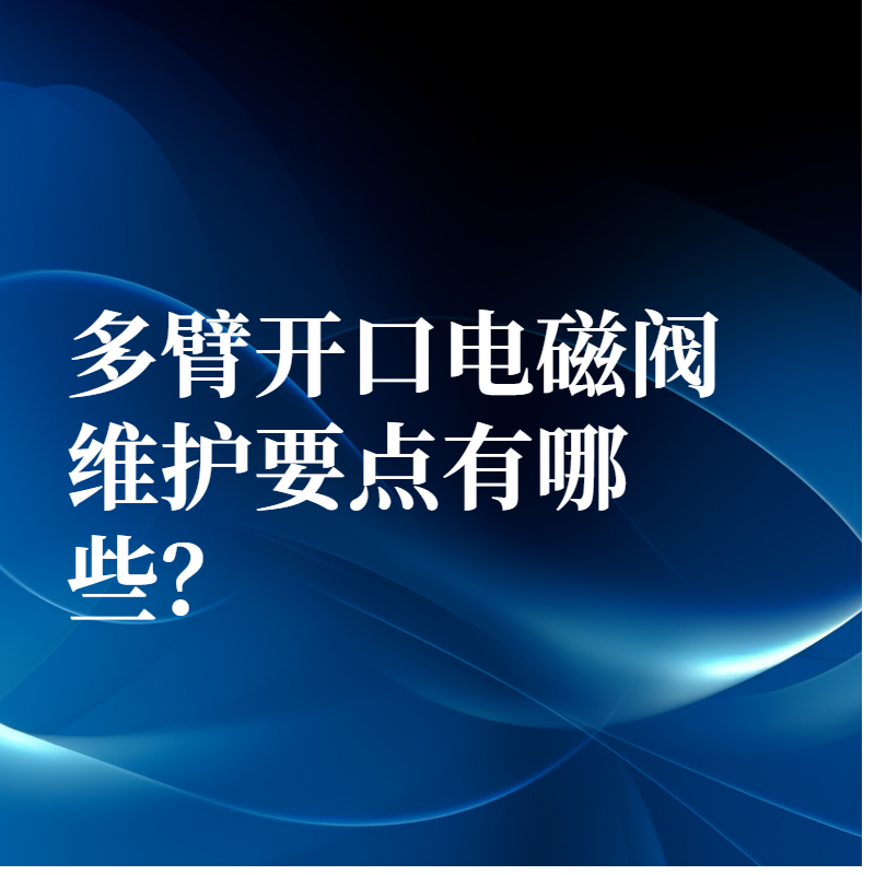 多臂開口電磁閥維護要點有哪些？