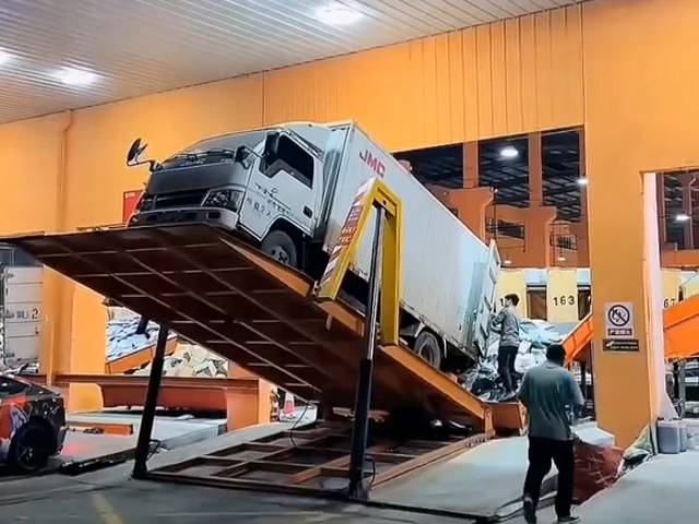 阿拉善液壓翻板卸車機
