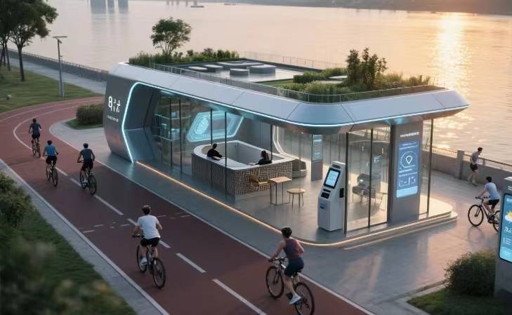 浙江环卫标准化风格城市驿站来样定制,城市驿站