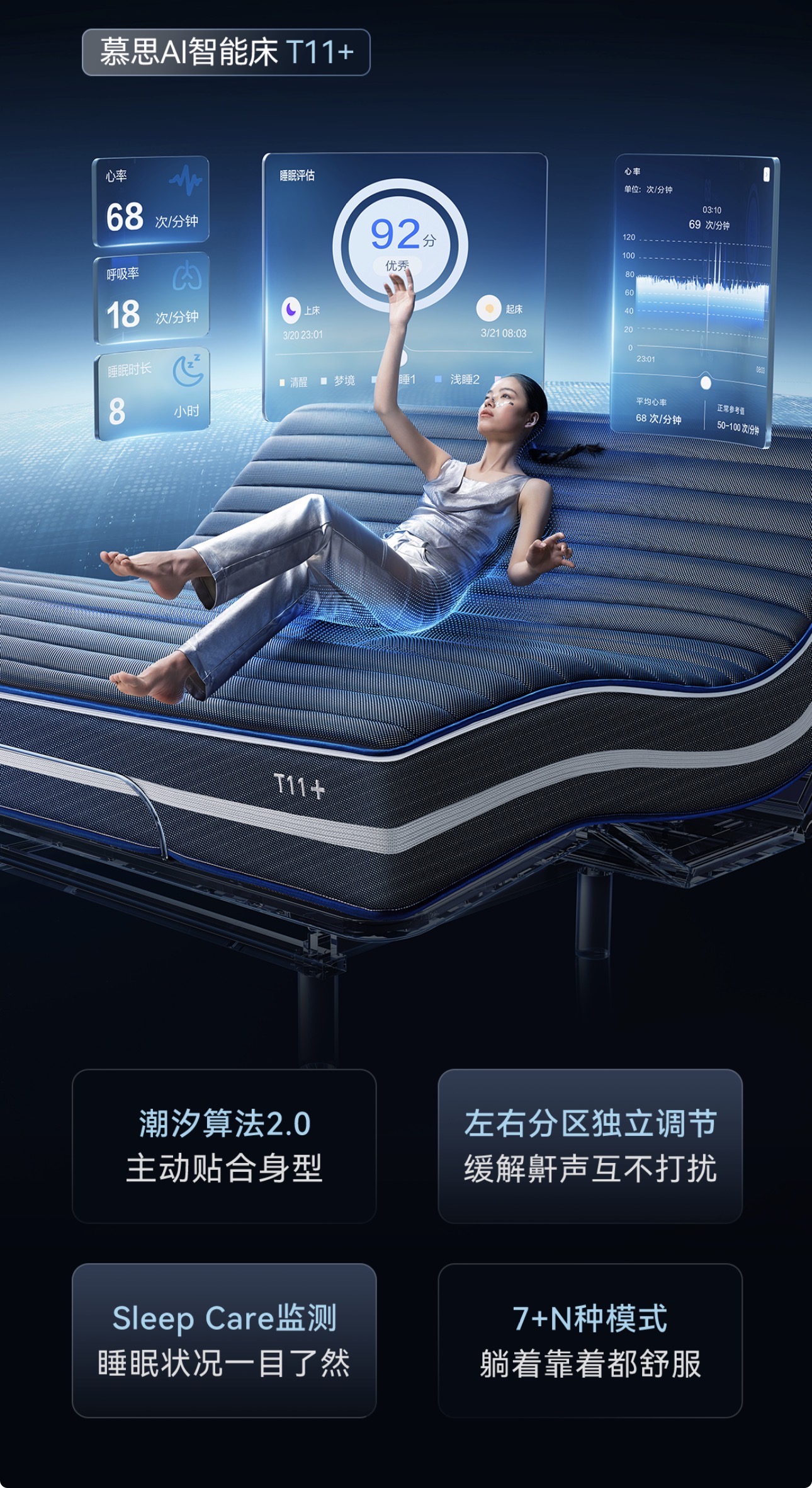 南沙慕思AI自适应床垫定制减压方案