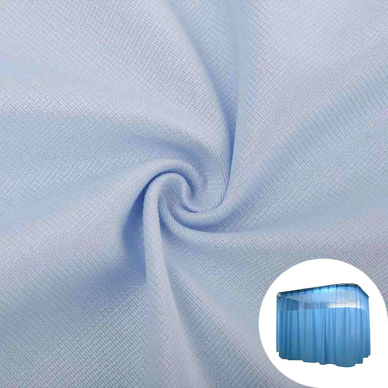 High Warp Density IFR and Antibacterial Hospital Cubicle Curtain KLHMC-FR-001