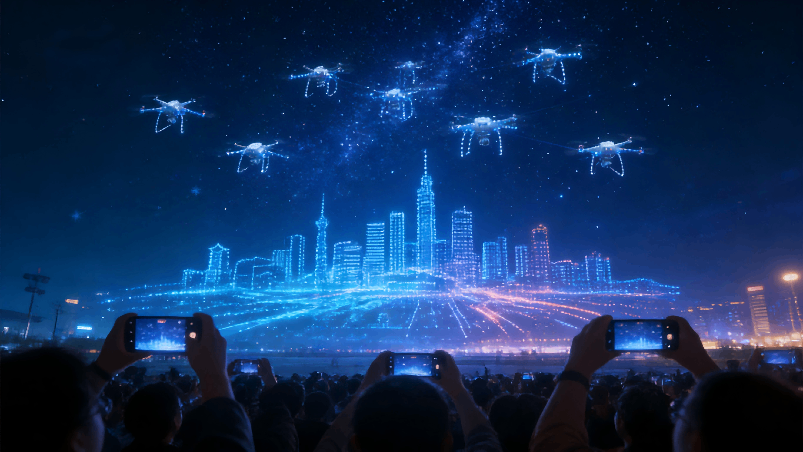 無(wú)人機(jī)集群如何煉成“光影軍團(tuán)”？