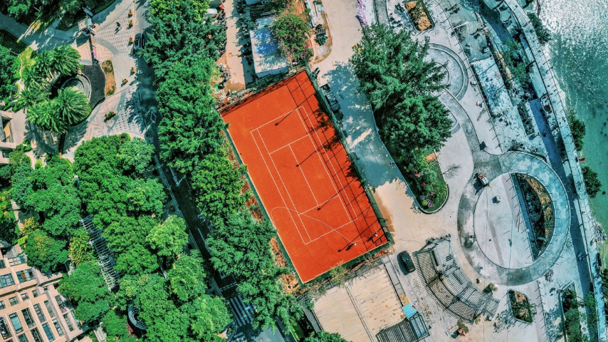 中国台湾防滑耐磨板式网球场,网球场