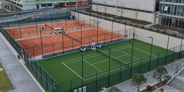 内蒙古绿色丙烯酸网球场尺寸,网球场