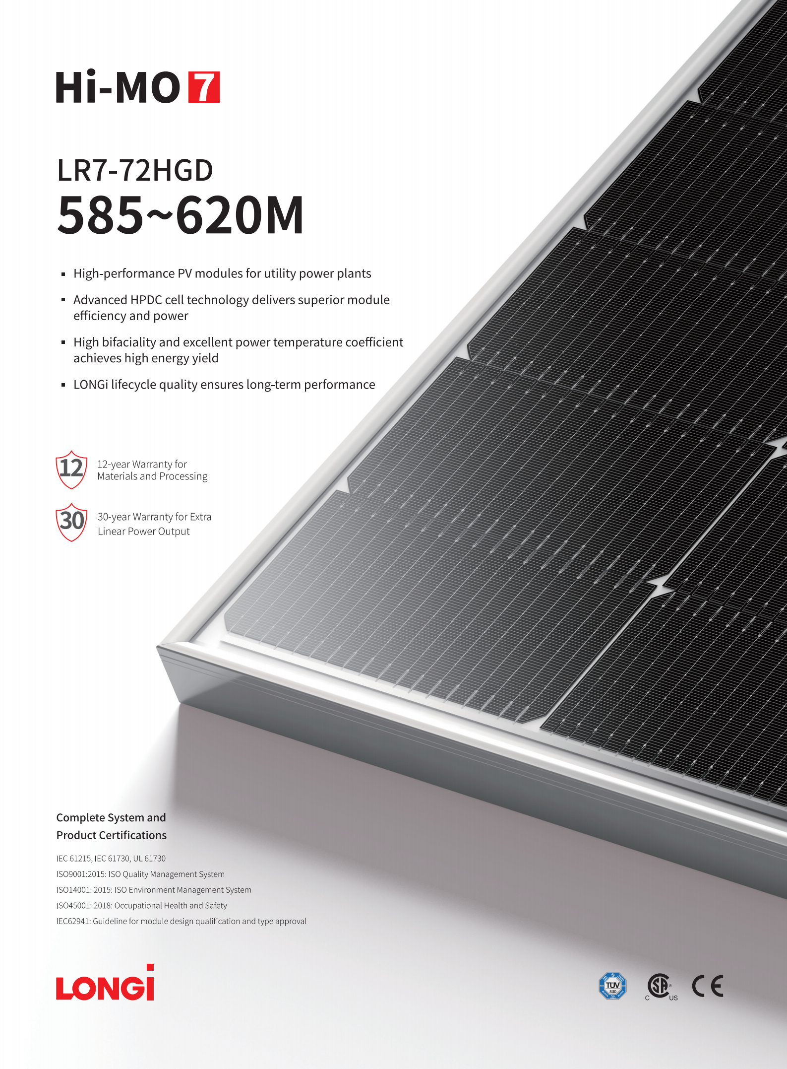 Longi Solar Panels 585W 590W 595W 600W 605W 610W 615W 620W China Jinko ...