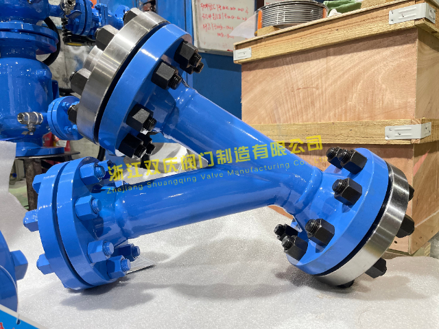 上海DN50带压差表法兰Y型过滤器小型化工管线监测阀体双庆,Y型过滤器
