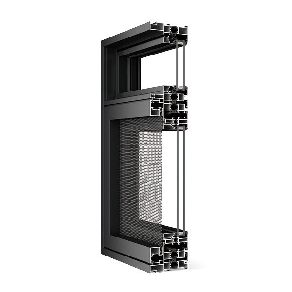 ZS118窄邊外開窗紗一體