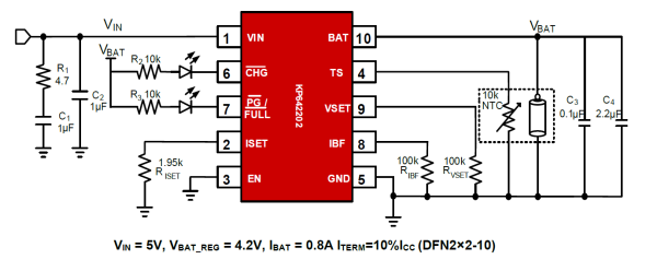 KP642202QDGA一款滿(mǎn)充電電壓可調(diào)30V高耐壓小封裝單節(jié)線(xiàn)性鋰電磷酸鐵鋰充電芯片