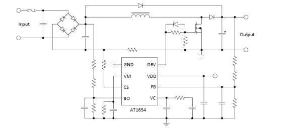 AT1654是 一款升壓CCM PFC控制器芯片