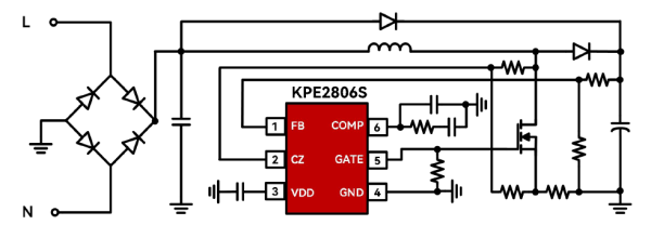 KPE2806SLGA是一款直驅(qū)碳化硅SIC高性能升壓PFC電源芯片