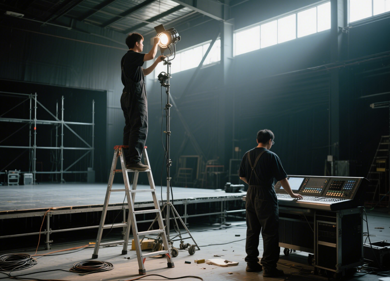 舞臺音響調(diào)試現(xiàn)場 舞臺音響調(diào)試現(xiàn)場