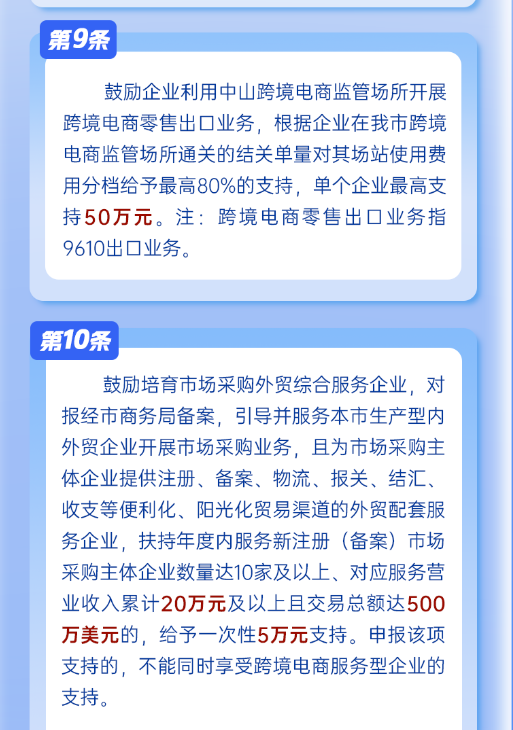 一图读懂：中山市增进外贸新业态高质量生长十三条_一定发