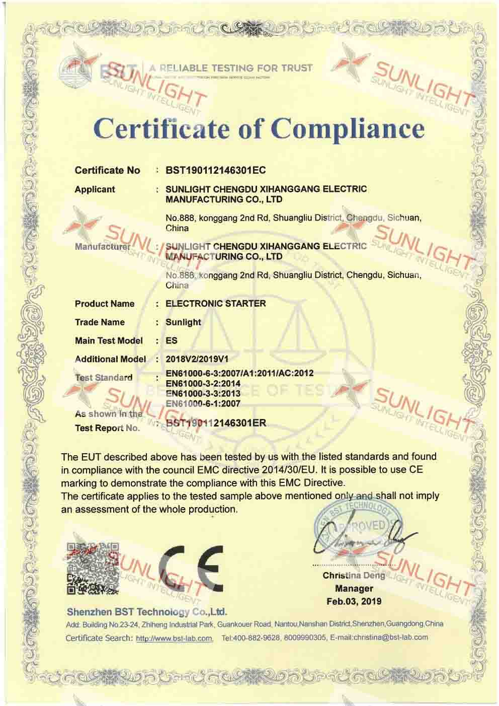 Certificates-Sunlight Grounding Products Have IEEE837 IEC UL Listed ...