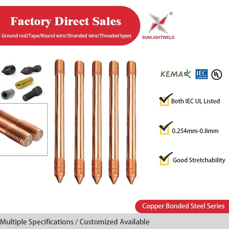 copper bonded steel threaded earth rod copper bonded steel threaded earth rod