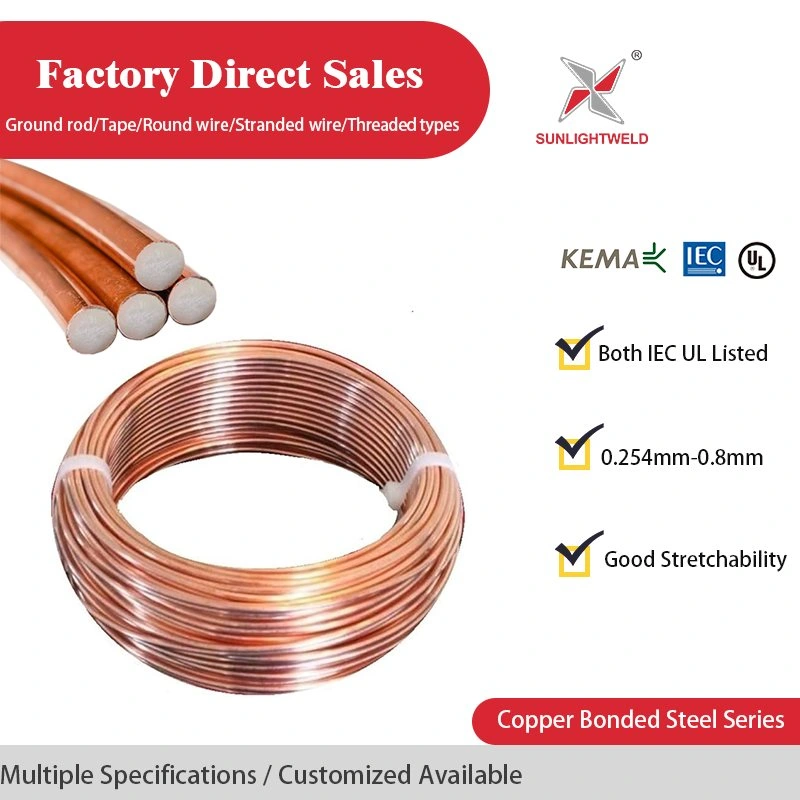 copper bonded steel grounding round conductor copper bonded steel grounding round conductor