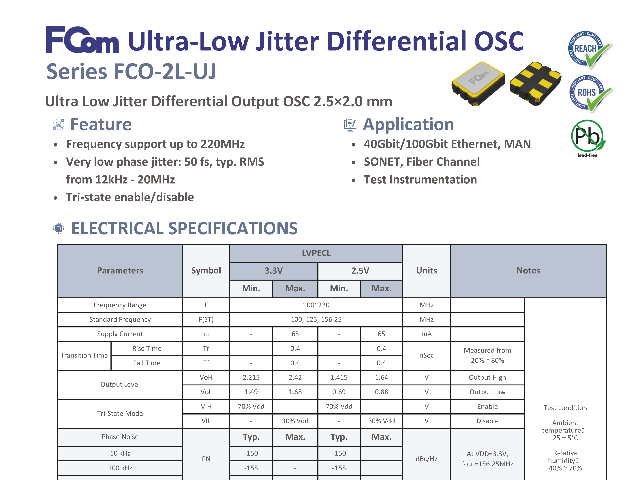 FCO-2L差分振蕩器 深圳市匯浩電子科技發(fā)展供應