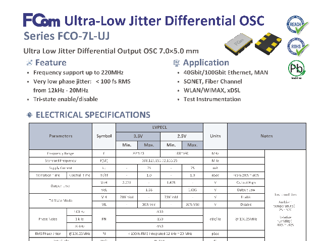 FCO-5L差分振蕩器有哪些推薦品牌,差分振蕩器