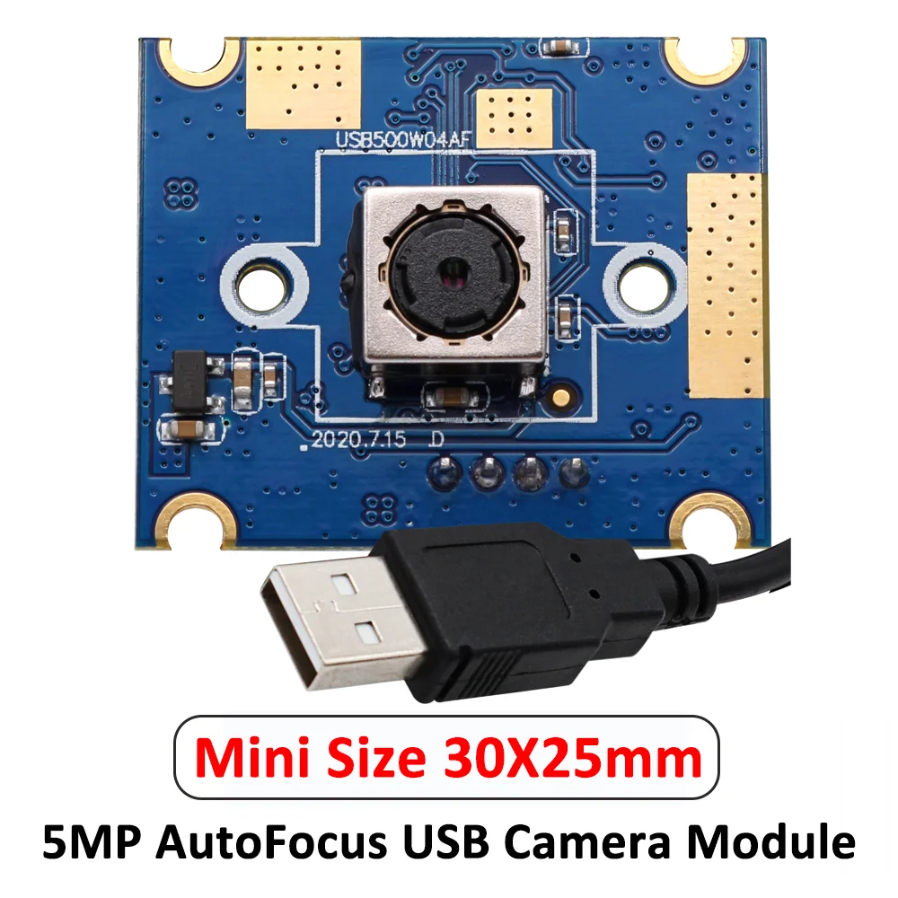 Modulo Telecamera USB OV5640 5MP Con Autofocus, Grandangolare 60°, Compatibile Con Windows, Linux E Android - 4